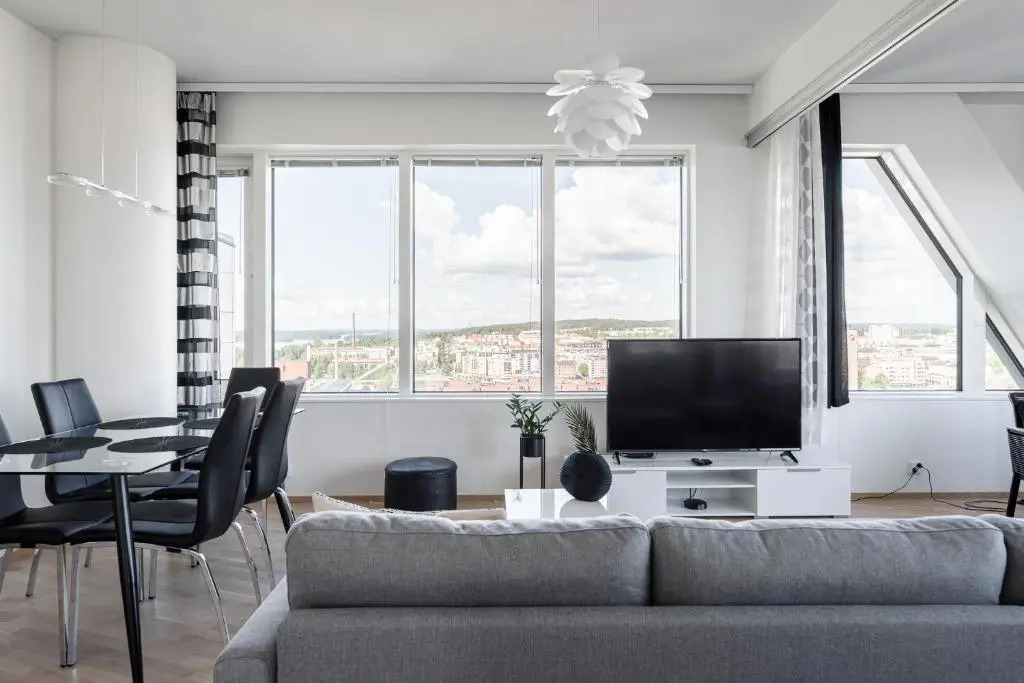 2ndhomes Tampere "Silta" Apartment - 2BR Luxurious Apartment with Sauna & Amazing City Views