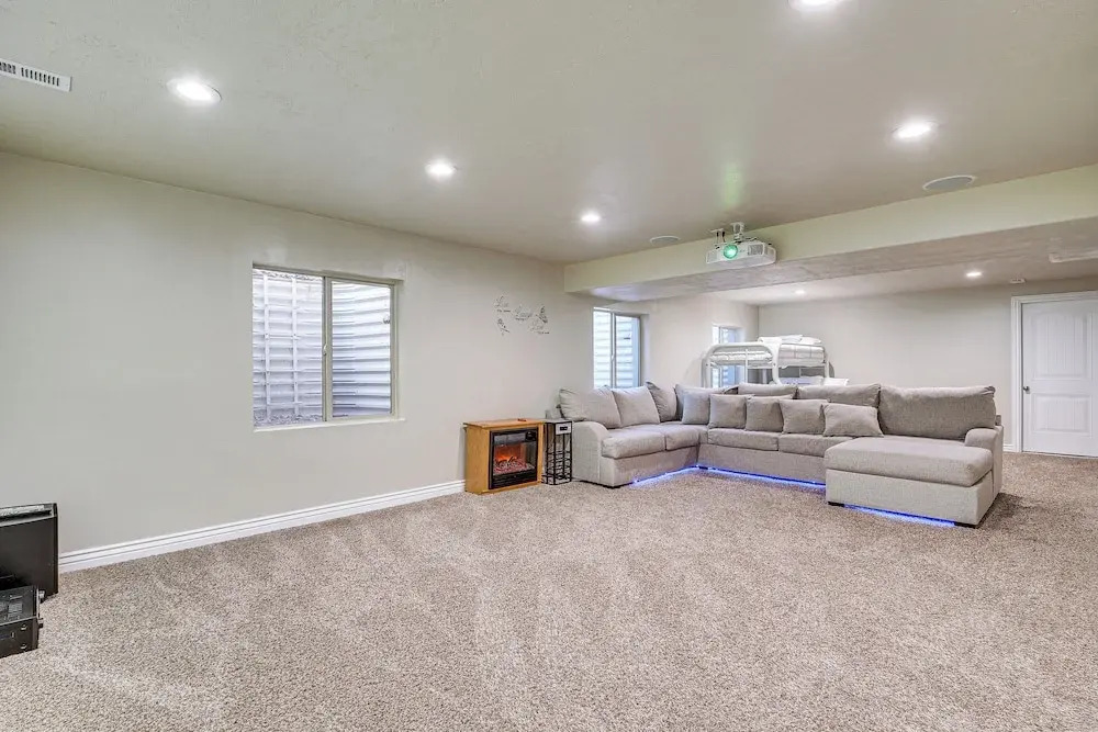 Home Theater & Patio: South Jordan Basement Unit