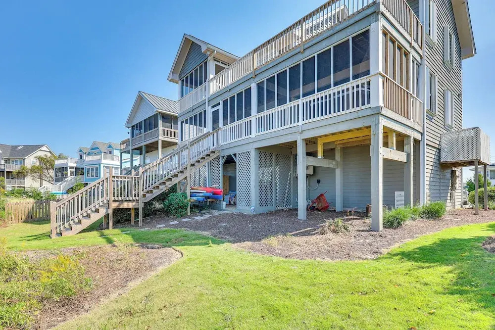 Private Hot Tub & Dock: North Topsail Beach Home