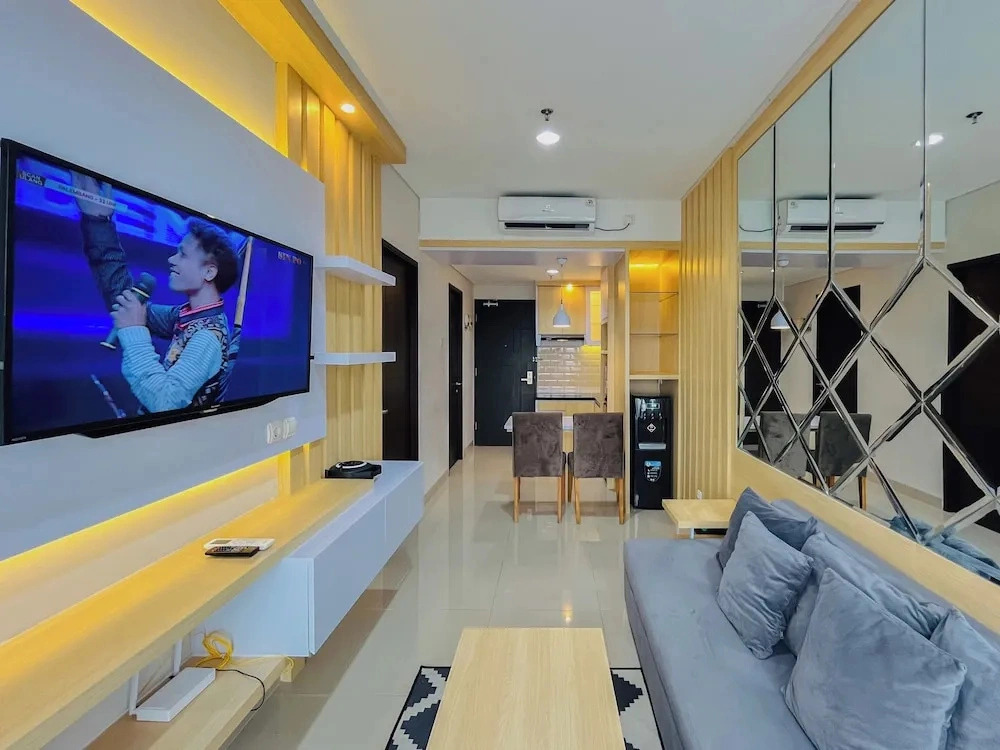 Neat Warm Wooden Tone 1Br At Patraland Amarta Apartment