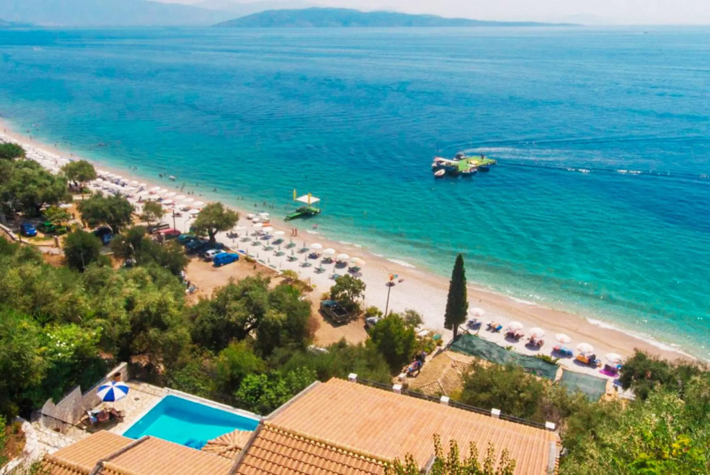 Villa Kerkyroula Large Private Pool Walk to Beach Sea Views A C Wifi Car Not Required - 1972