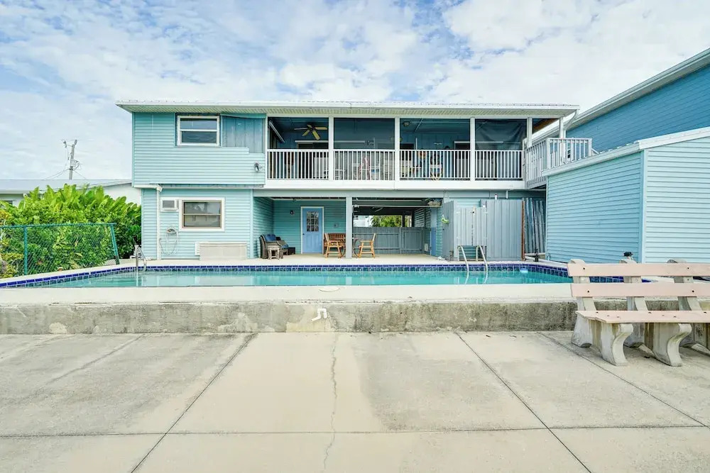 Private Pool & Deck: Canalfront St James City Home