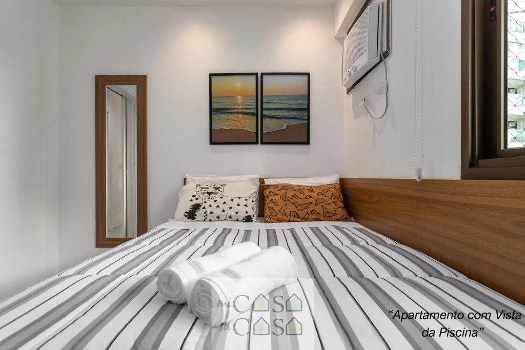 TOP 3 QUARTOS com Home Office Wi-Fi 120 mbps - ESTACIONAMENTO em Condominio com PORTARIA 24h, PARQUINHO INFANTIL, Piscina e Sauna - Apartamento com Ar Condicionado, SmarTV e Cozinha Completa