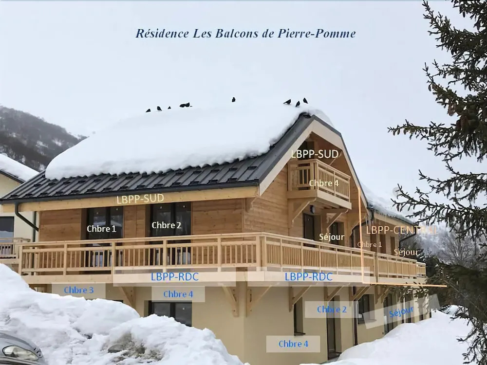 LES Balcons DE Pierre Pomme N°1 : 5 Pièces 8 à 10 Personnes / 5 Rooms 8 to 10 People