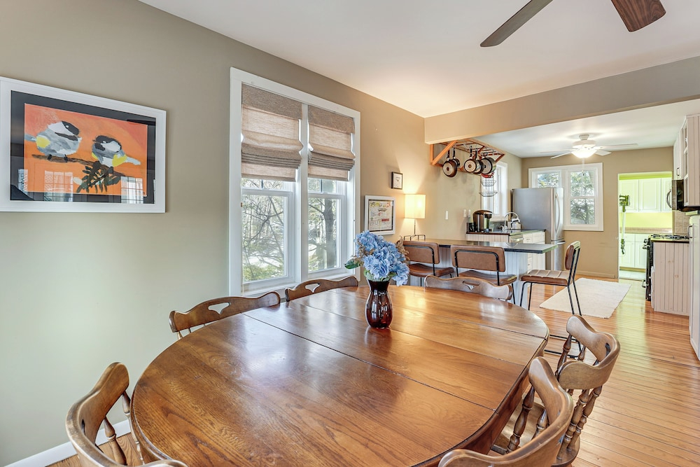 Walk to Beach! Serene Lake Michigan Home w/ Deck