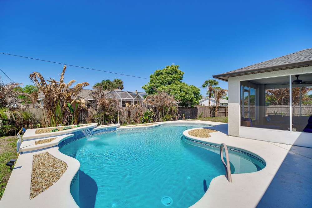 Fun in the Sun! Modern Palm Bay Gem w/ Pool + Yard