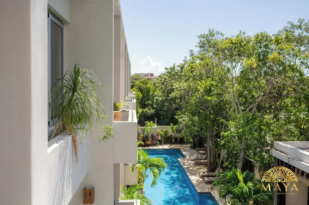 NHOA 303B Lux 1BR Condo Pool View in Aldea Zama