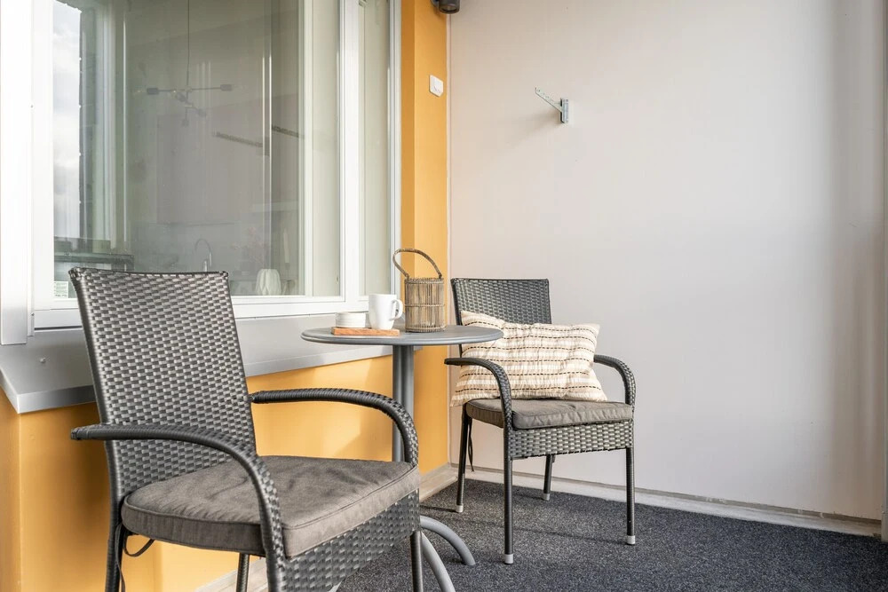 Studio with a balcony and full sea view