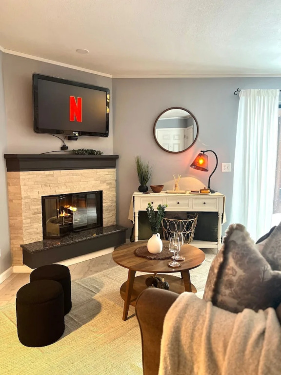 French Inspired Stay Fireplace Coffee bar Cozy