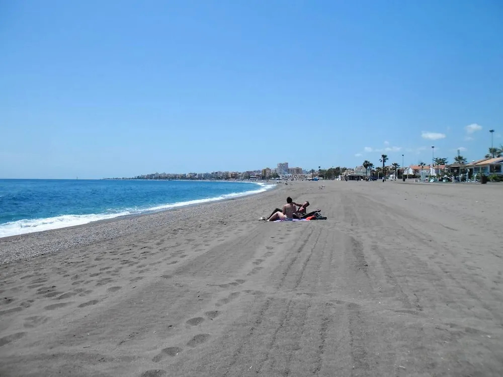 Studio in Caleta de Vélez, with Wonderful Sea View, Shared Pool, Enclosed Garden - 200 M From the Beach