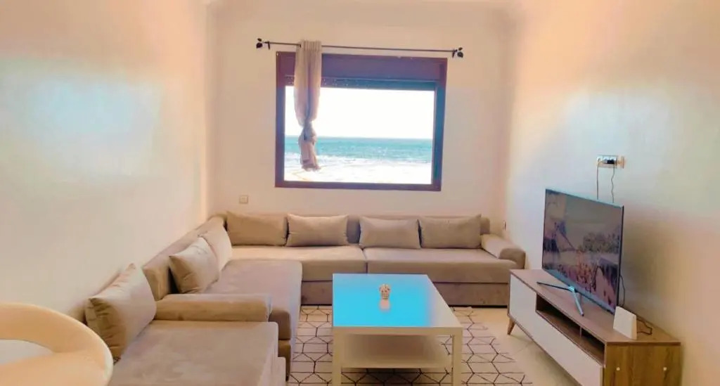 UN mixte de calm de détente cosy appartement vue sur l océan Atlantique