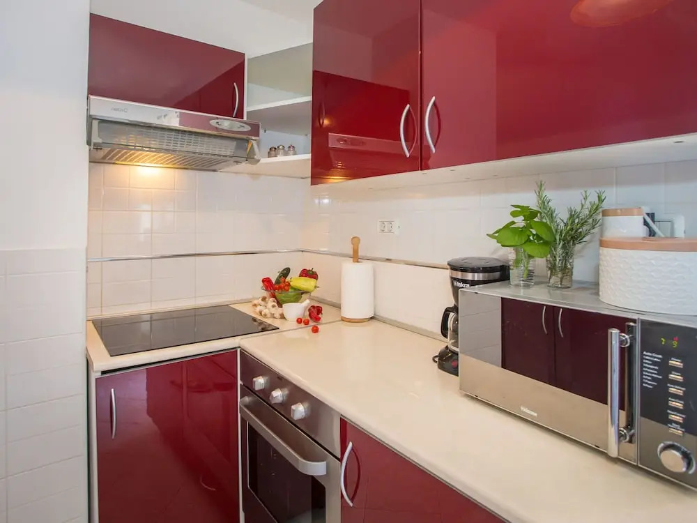 Nicely decorated semi-detached house with pool and  fenced yard