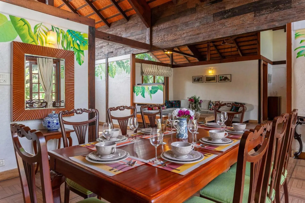 Aranyam Villa by StayVista with Modern wooden interiors, Kidszone, Indoor games & plunge pool