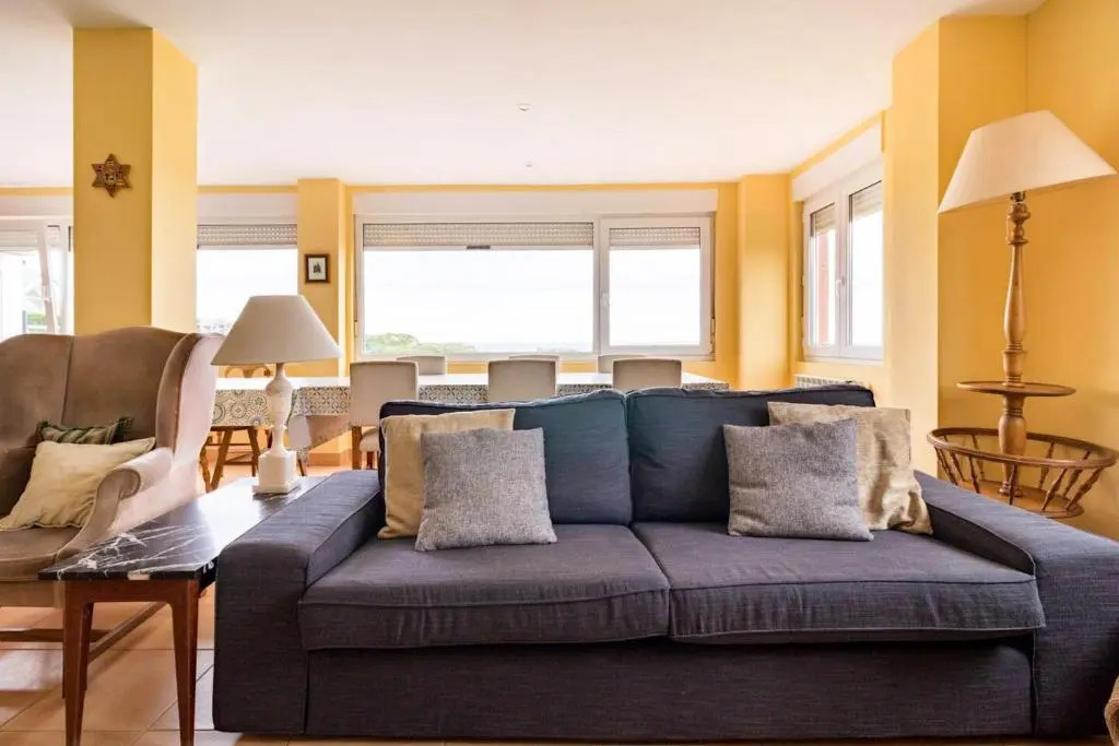 House with 5 bedrooms in Cantabria with wonderful sea view enclosed garden and WiFi 50 m from the beach