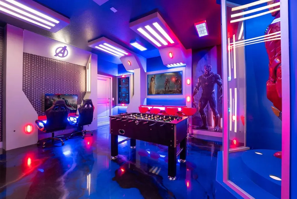 Unique Luxury Villa Pool Games and Themed Beds