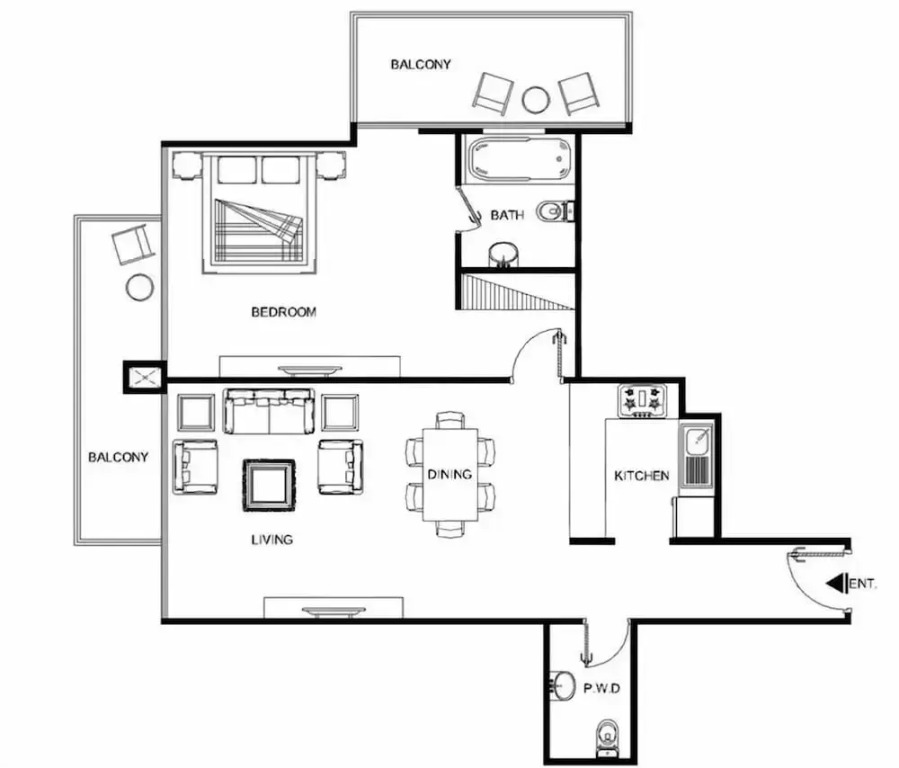 LUX Contemporary Suite Marina View 3
