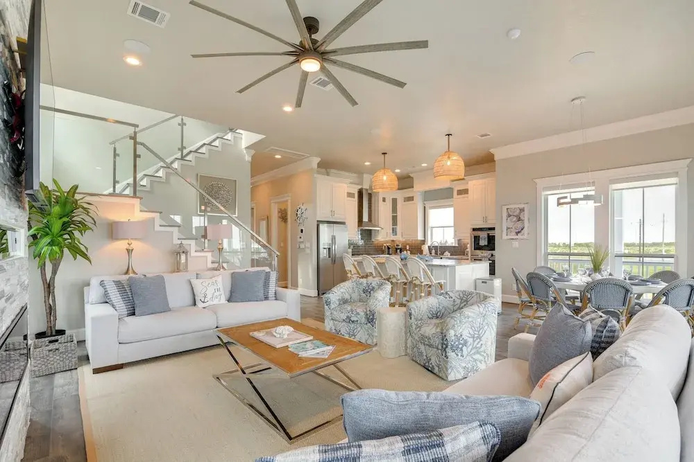 Walk to Galveston Beach: Family Gem w/ Balconies!