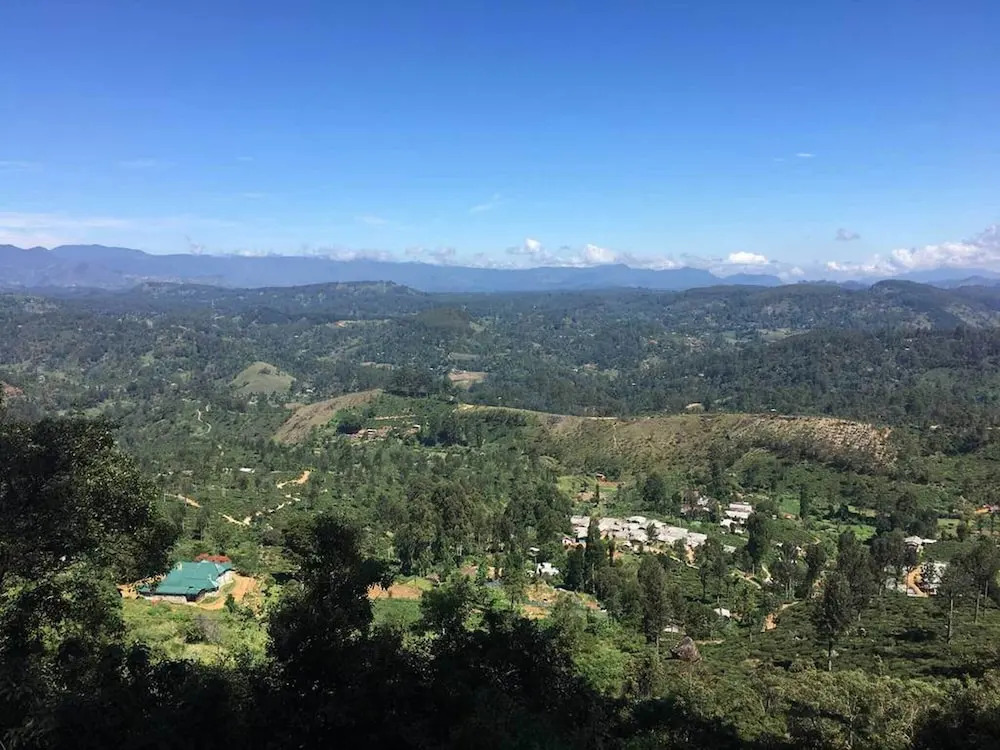 Overlooking The City Of Nuwara Eliya and The Single Tree Mountain