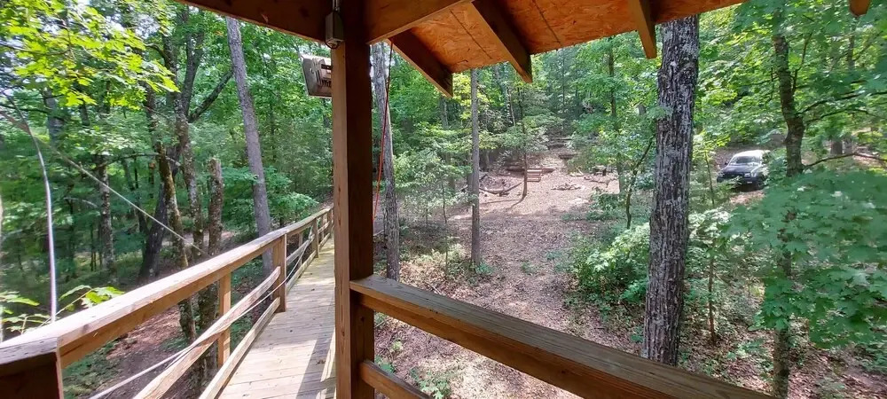 Treetopper 2 Fully Set up Tent Site with BBQ, Firepit, Outdoor Pool & Hiking