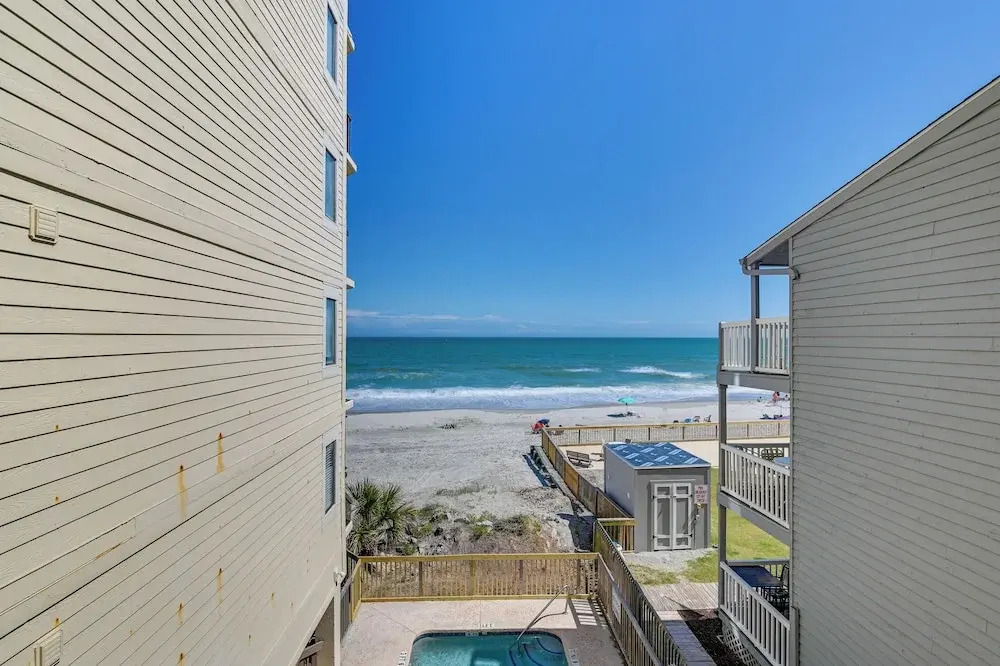 Beach Getaway w/ Pool Access + Patio w/ Ocean View