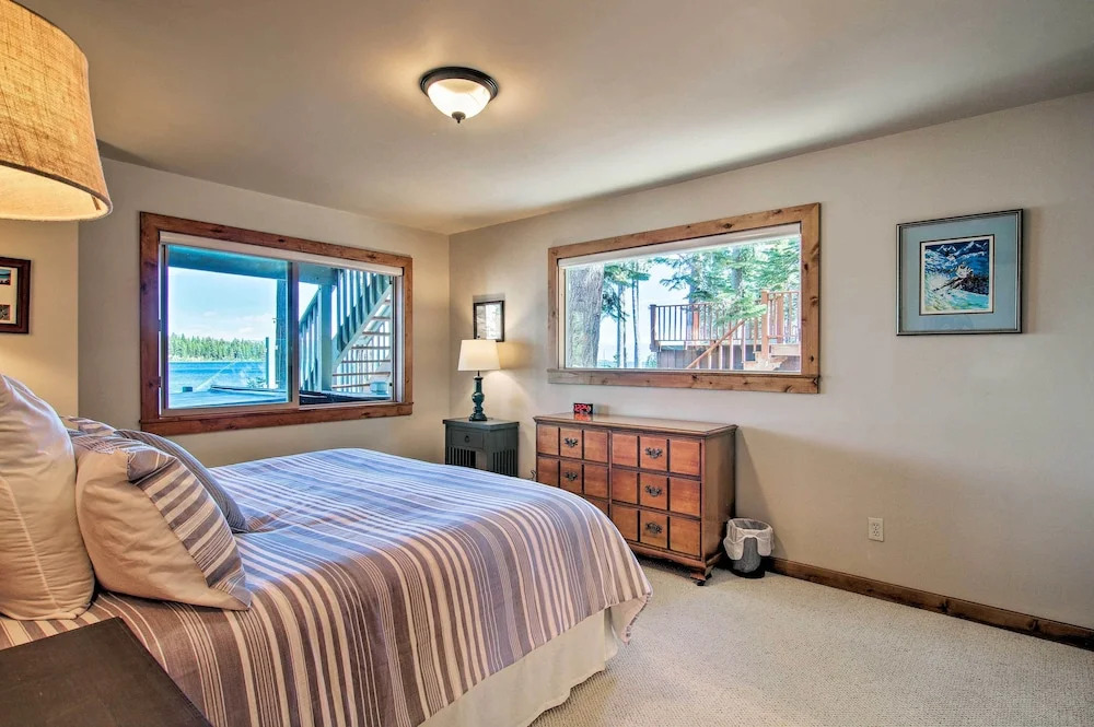 Dock Access & Hot Tub: Waterfront Meeks Bay Home