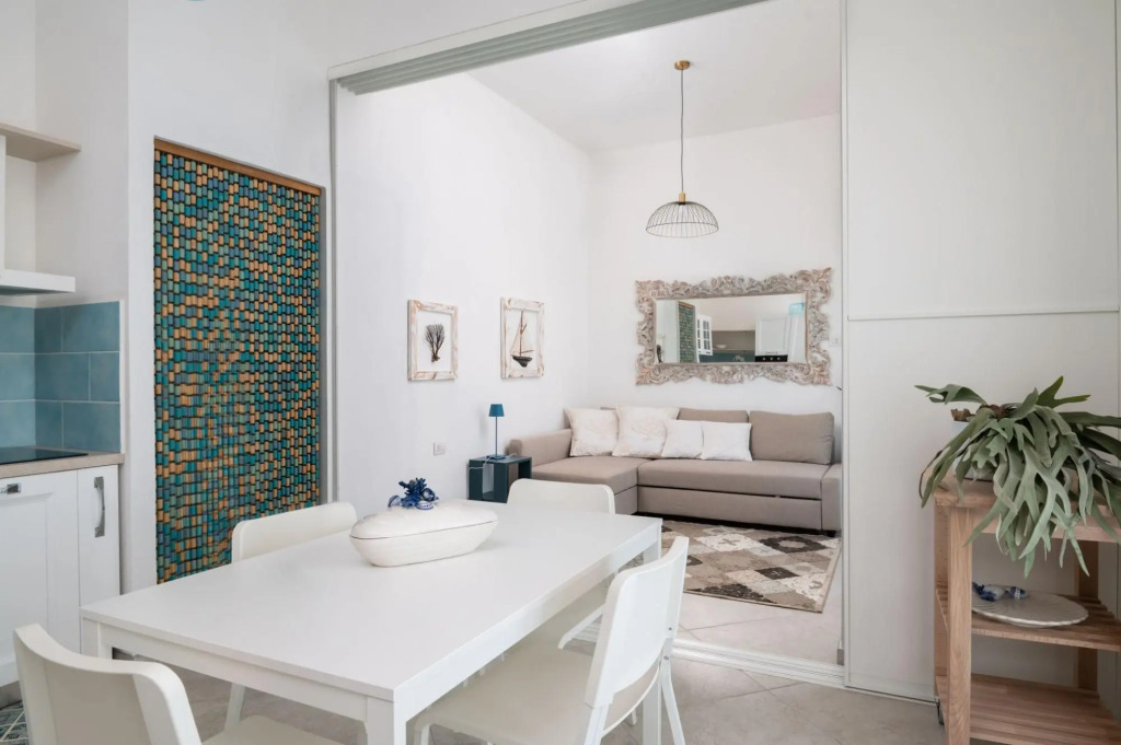 Apartment with 1 bedroom, 1 bathroom, living room divided between the dining area with open kitchen-LE DUE DUNE