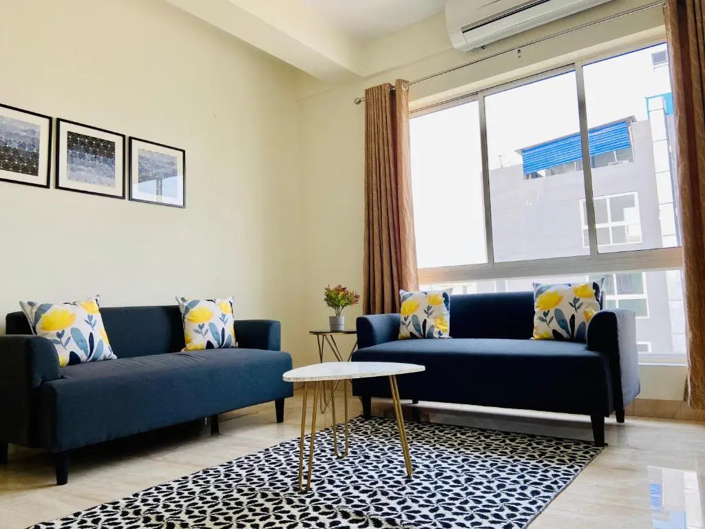 BluO Lake View 1BHK New Town - Terrace Garden, Gym