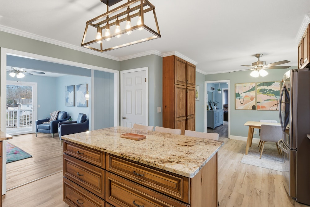 Spacious Lakefront Home w/ Private Dock, Decks, Game Room & Firepits at the 12mm