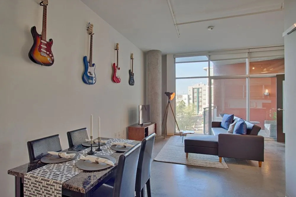 Industrial Chic Condo with Balcony