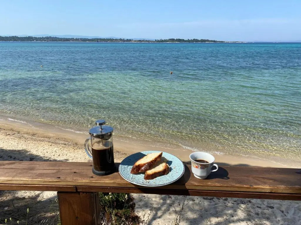 Private Seafront residence with amazing view of Diaporos Island in Vourvourou