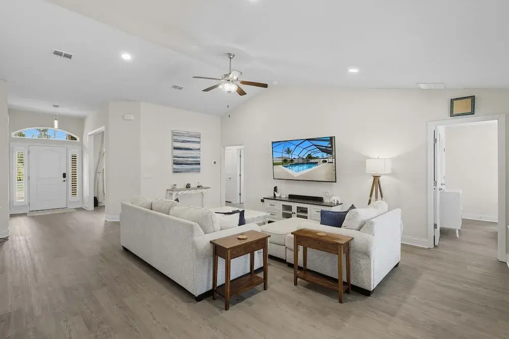 Modern 4BR Retreat Near Beach Heated Pool
