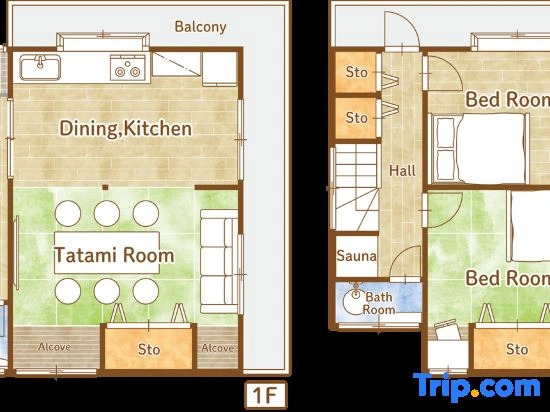 Relaxing ishikawa-cho (Whole house/Good view/sauna/2LDK)