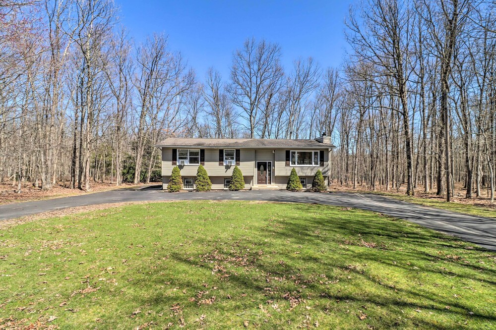 Sleek Albrightsville Home w/ Deck, Game Room