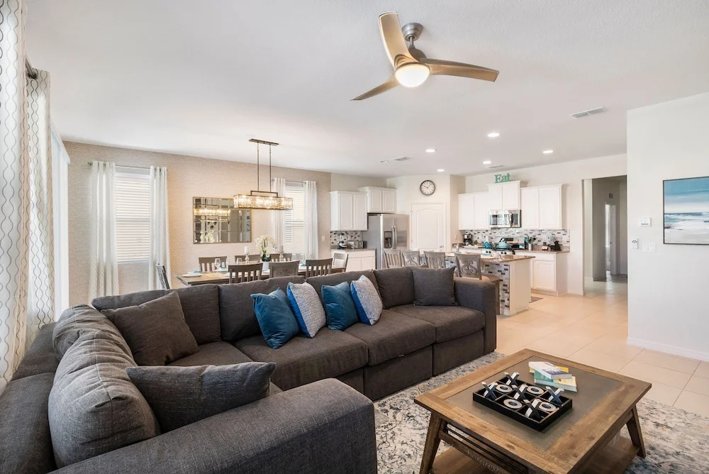 Solterra Resort Davenport FL Clubhouse Area - 7 Bedroom 6 Bath Home with Private Pool Spa - Lazy River 20 min from Disney