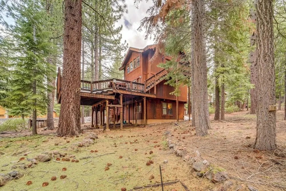 Deck w/ Hot Tub: Serene Cabin in Truckee