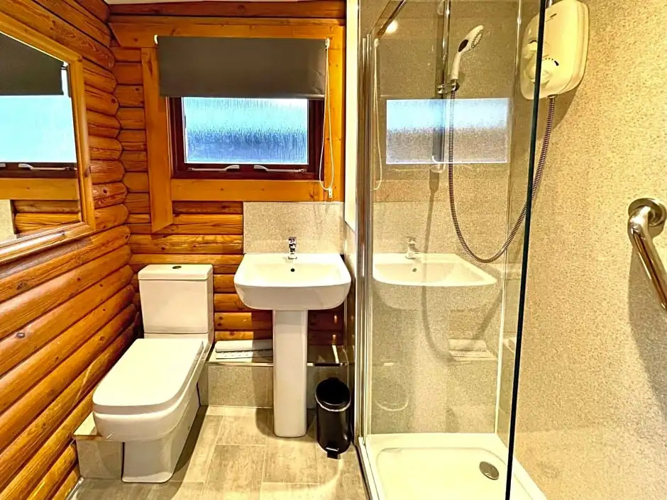 Riverside log cabins