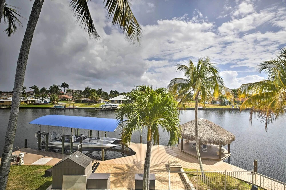 Luxe Cape Coral Escape w/ Boat Dock + Cabana!