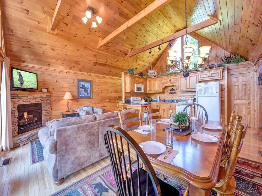 Fireside View - Two Bedroom Cabin