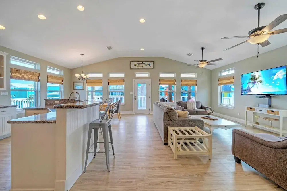 Sleeps 24 2 Homes w/ Beach Boardwalk Access & Deck Views Steps to the Beach