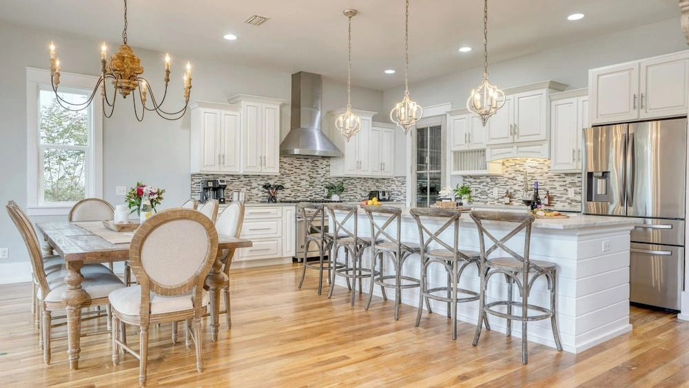 Sleeps 18 Luxe 30A Beach Home w/ Resort Pool + Outdoor Fireplace