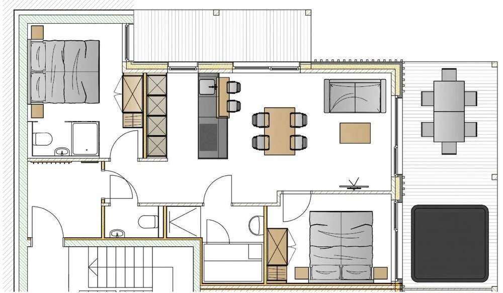 Planai mit SP Haus in Haus