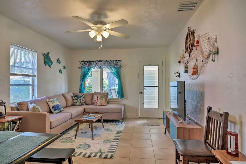 Walk to Beach: Pet-friendly Treasure Island Home