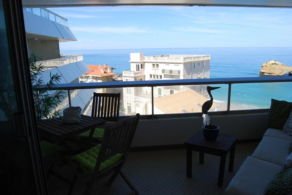 Studio in Biarritz, With Wonderful sea View, Furnished Terrace and Wifi - 20 m From the Beach