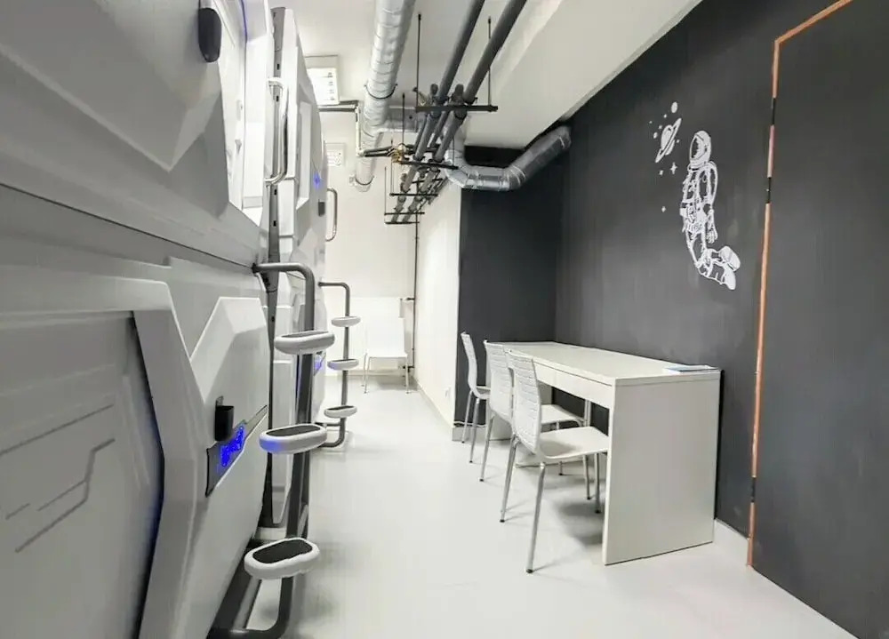 Capsule hostel Floor -1 Self Check in
