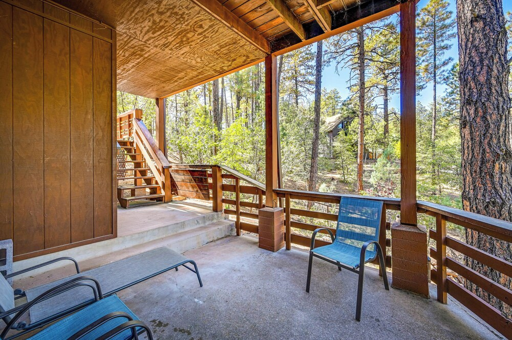 Furnished Deck + Forest Views: Pine Retreat!