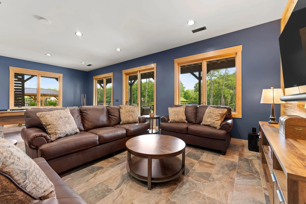 Luxe Lakefront Retreat w/ Pool, Hot Tub, Theater & Private Dock Sleeps 20+