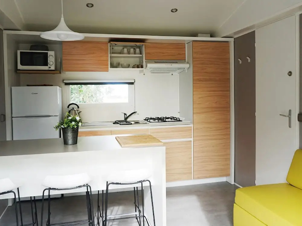 Luxury Mobile Home With Wooden Terrace in Beautiful Normandy