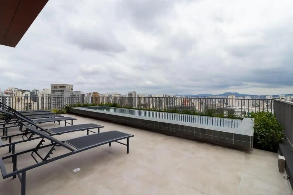 Studio Novíssimo com Piscina no Rooftop e vista para o Allianz Parque - VN 12