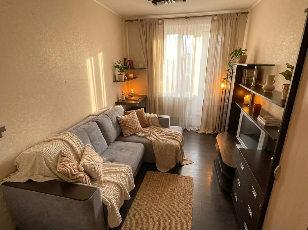 Квартира-студия, 24,4 м², 1 кровать