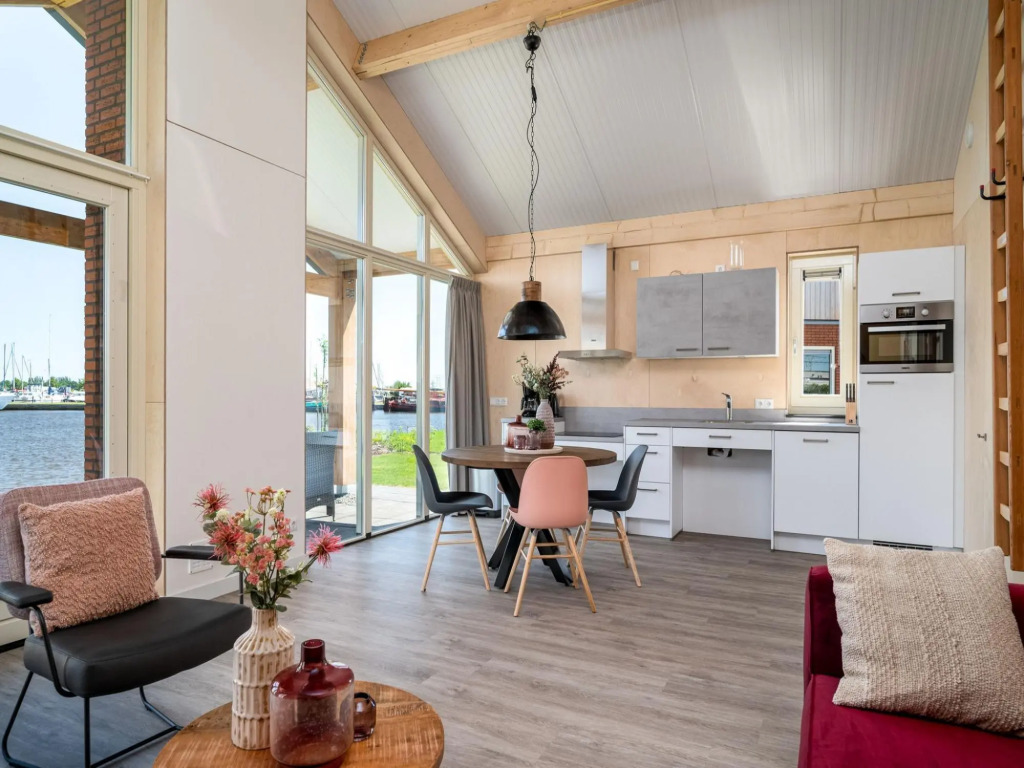 Disabled house on the water, on a holiday park in Friesland